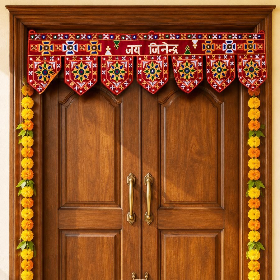 Jai Jinendra Floral Toran