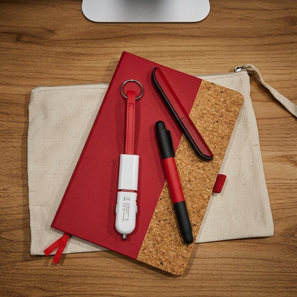 Ruby Cork Bundle – Notebook, Charger & Pen Combo  -JE-EFP012-IS