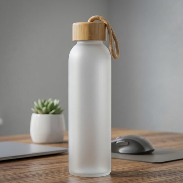 Royal Frosted Bamboo Bottle – Minimalist Hydration