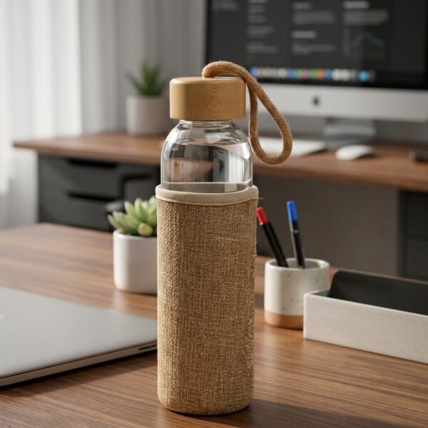 Royal Jute Wrap Glass Bottle – Rustic Hydration Companion