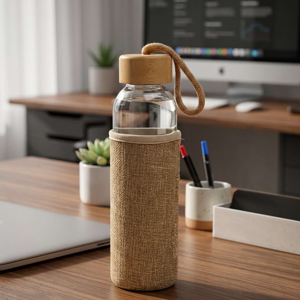Royal Jute Wrap Glass Bottle – Rustic Hydration Companion
