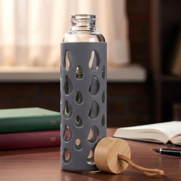 Royal Droplet Glass Bottle – Perforated Sleeve Edition