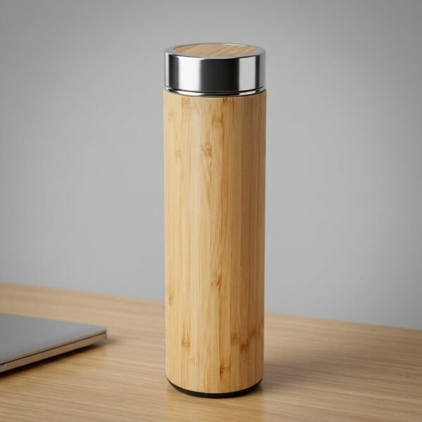 Royal Bamboo Steel Bottle – Slim Timber Companion  – JE-EFP051-IS