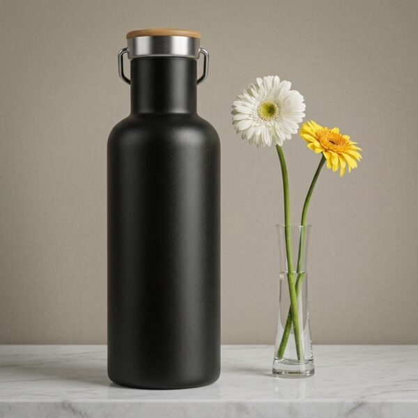 Midnight Carry Flask – Sleek Handle Bottle