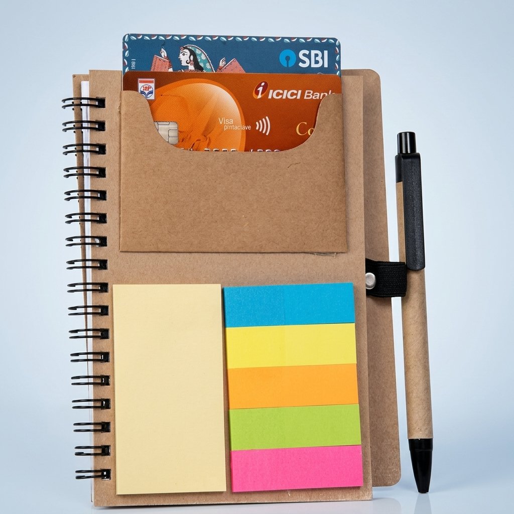 Royal Kraft Organizer Notebook – Card & Note Combo