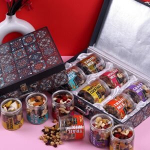 Royal Mosaic Treasure Box – 6 Jar Dry Fruit Collection