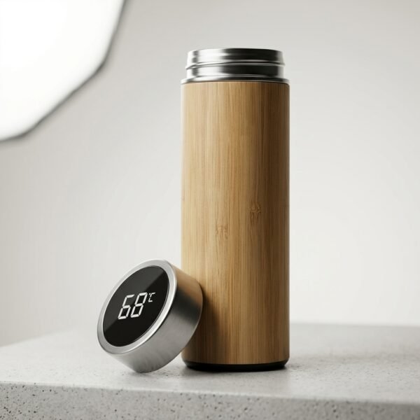 Royal Bamboo Temp Flask – Nature Meets Smart Tech