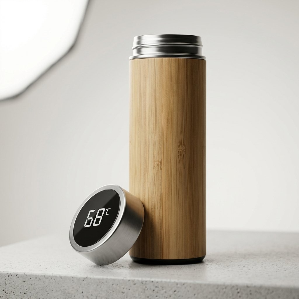 Royal Bamboo Temp Flask – Nature Meets Smart Tech