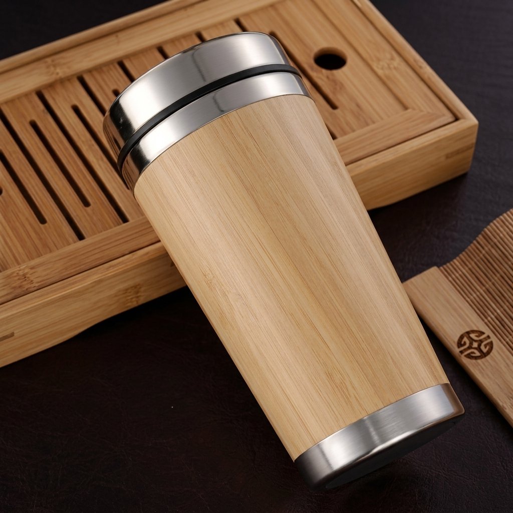 Royal Bamboo Tumbler – Beige Elegance
