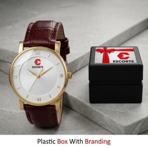 Royal Gold Burgundy Classic Watch – Corporate Gifting Edition