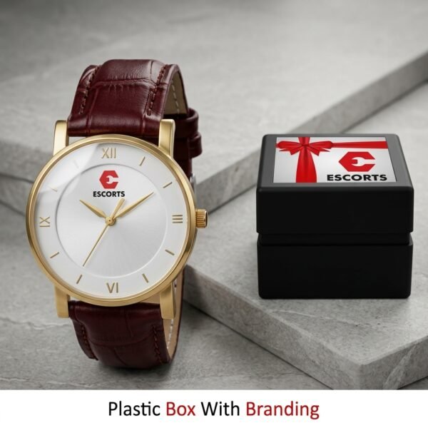 Royal Gold Burgundy Classic Watch – Corporate Gifting Edition