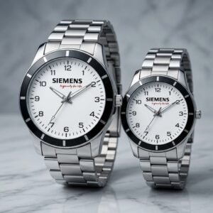 Royal Steel Classic Couple Watch Set – His & Her Edition