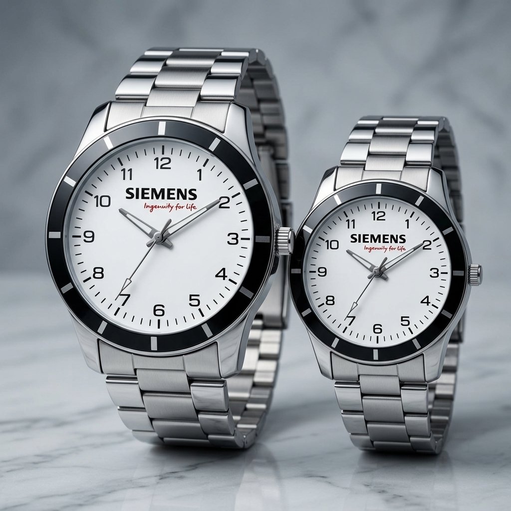 Royal Steel Classic Couple Watch Set – His & Her Edition