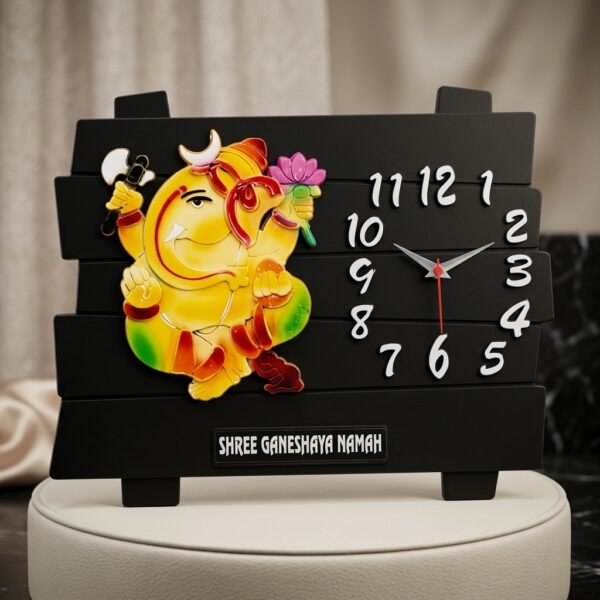 Shree Ganeshaya Namah Wall Clock – Divine Blessings Edition