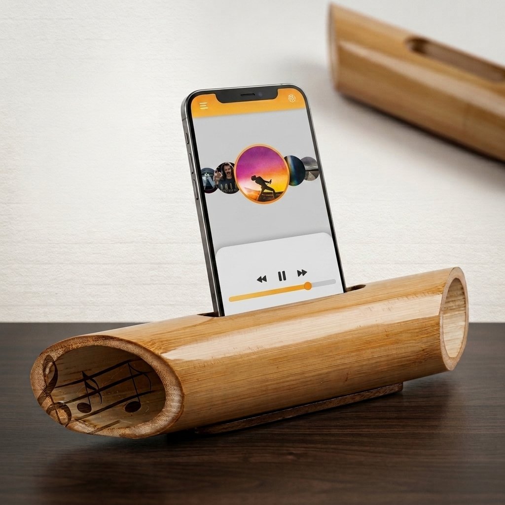 Echo Bamboo Dock – Eco Sound Booster Stand