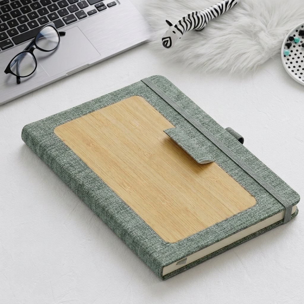 Nature Weave Diary – Bamboo Panel Notebook