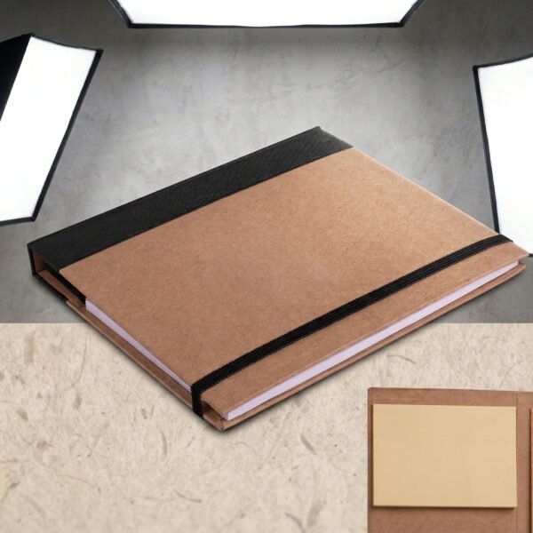 DualTone Kraft Journal – Black & Brown Elastic Notebook