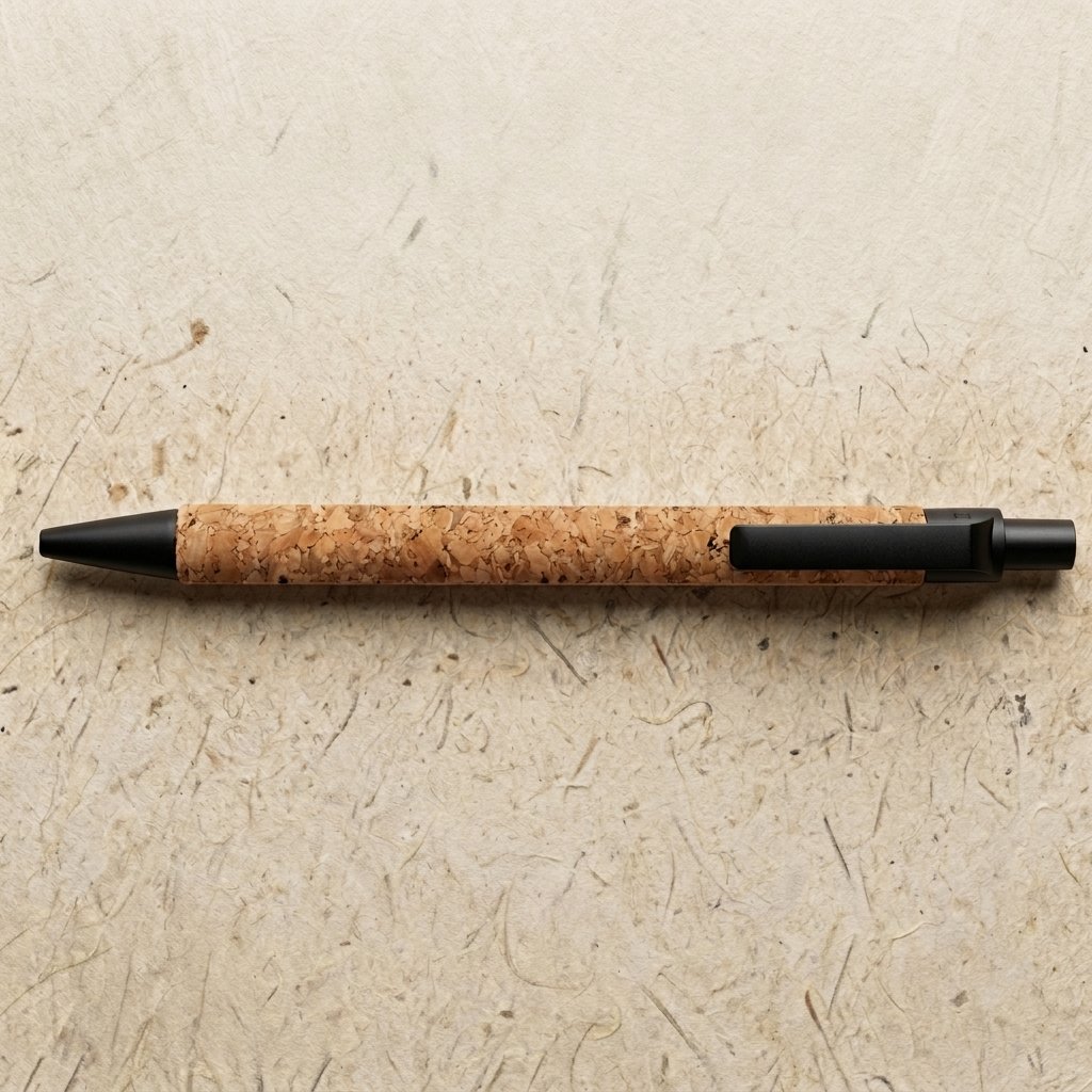 CorkNoir Pen – Matte Black & Natural Cork Writing Instrument