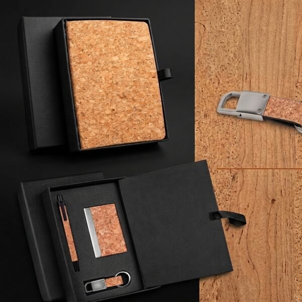 CorkElite Quartet – Notebook, Pen, Cardholder & Keychain Set