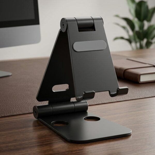 Dual-Hinge Foldable Phone Stand – Adjustable Height & Angle Holder