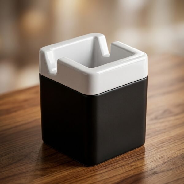 Two-Tone Cube Organizer – Notched Pen & Phone Holder