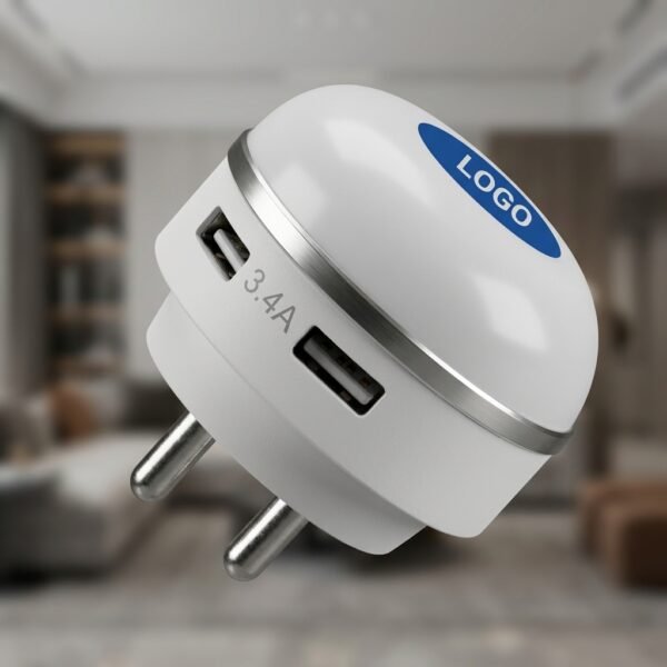 DomeCharge Dual USB Wall Adapter – 3.4A Fast Charging Plug