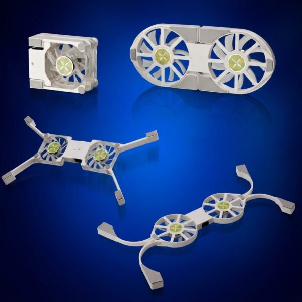SpiderFold Dual-Fan Laptop Cooler – Foldable Octopus-Leg Cooling Pad