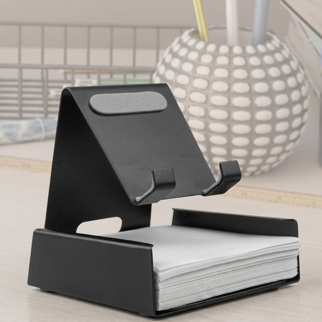 DeskDock Phone Stand & Memo Pad Holder – 2-in-1 Desktop Organizer