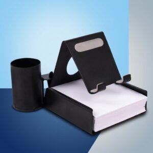 DeskDock Pro – Phone Stand, Memo Pad & Pen Holder Combo Organizer