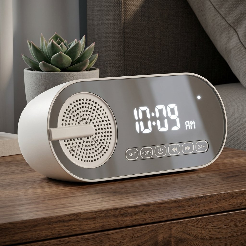MirrorTime Bluetooth Speaker Clock – Mirrored Display Alarm & Sound System