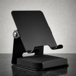 ArcTech Slate – Metal Phone Stand with Felt Memo Pad Base
