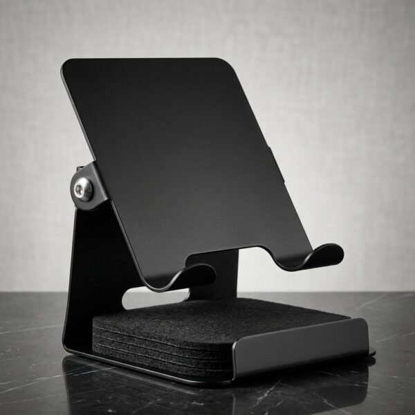 ArcTech Slate – Metal Phone Stand with Felt Memo Pad Base