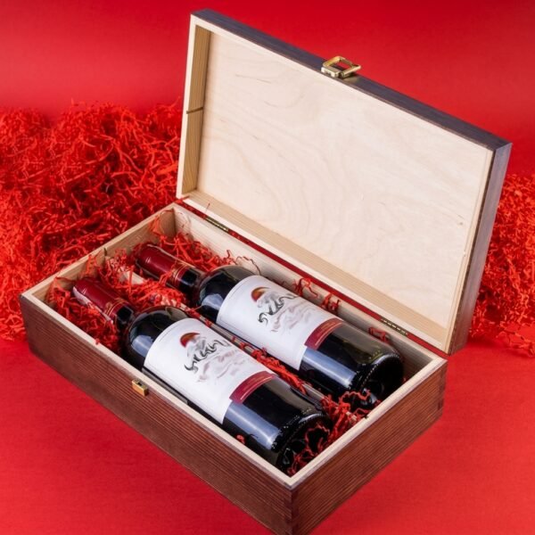 Dual Vintage Chest – 2-Bottle Wooden Wine Gift Box