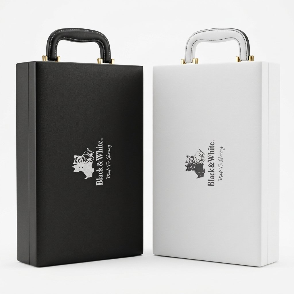 Duo Tone Presentation Box – Sleek Black & White Gift Case