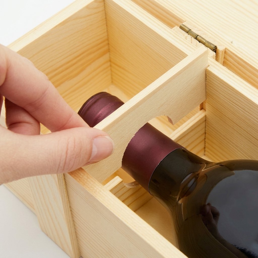 Twin Cellar Case – Natural Wood Divided Wine Box
