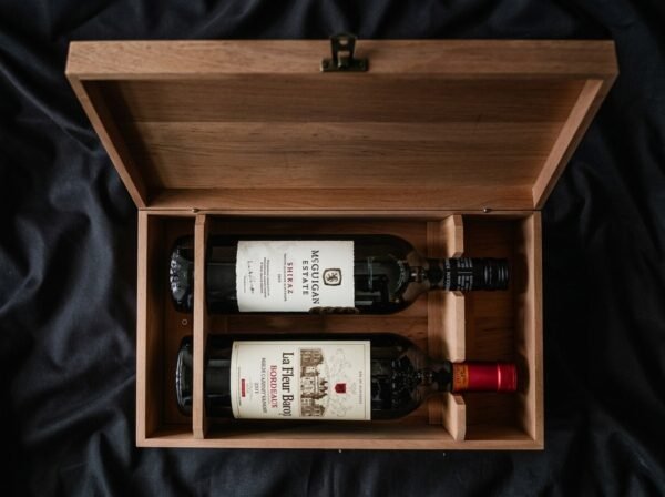 Dual Estate Chest – Dark Wood 2-Bottle Wine Box