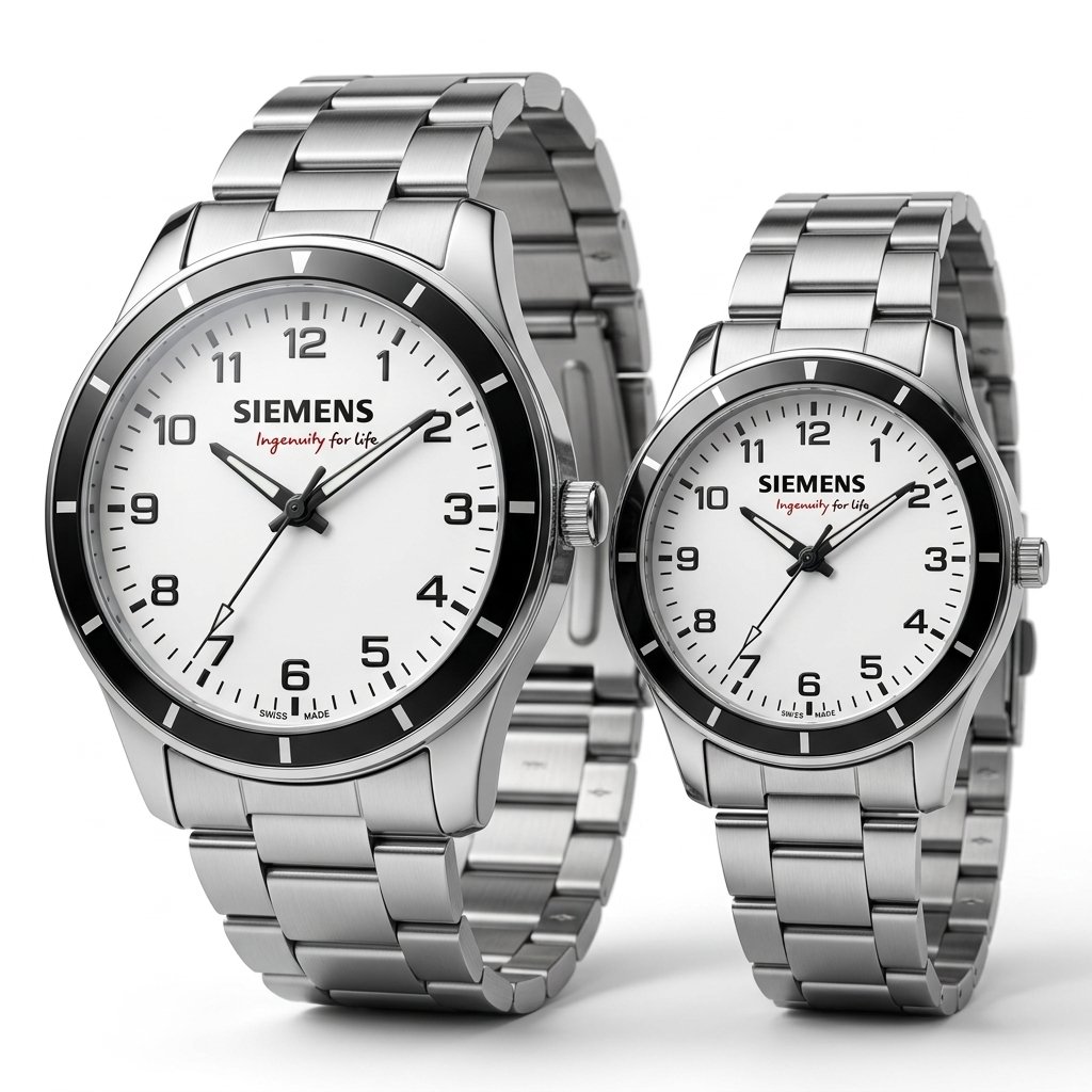 Siemens Classic Duo – His & Hers Steel Chronograph Watch Set