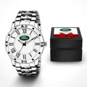 Roman Steel Explorer Watch – Bold Numeral Dial with Branded Gift Box