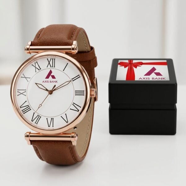 Vintage Lug Rose Gold Watch – Full Roman Dial with Branded Gift Box
