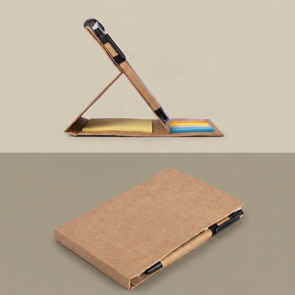 KraftNote Companion – Notebook, Sticky Notes & Pen Combo
