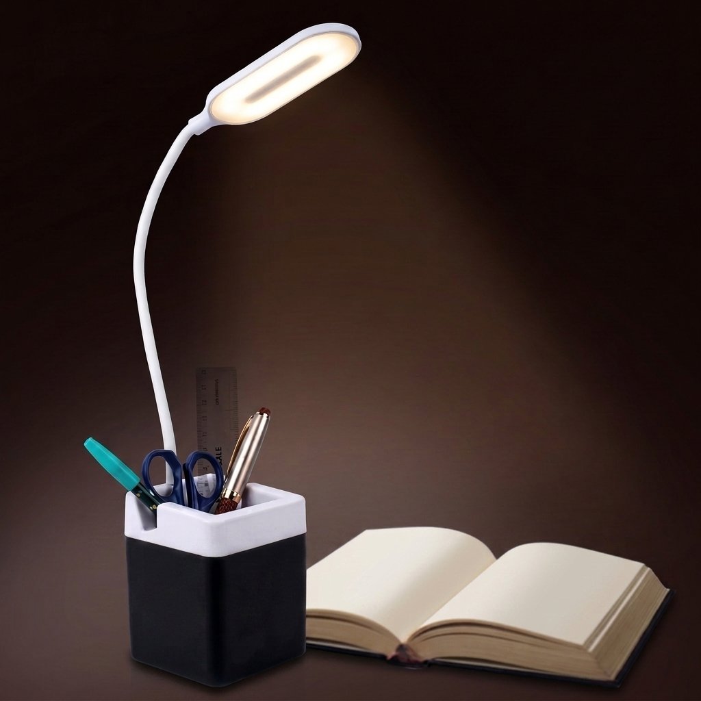 Flexi-Glow Desk Lamp – LED Study Light with Pen Holder Base