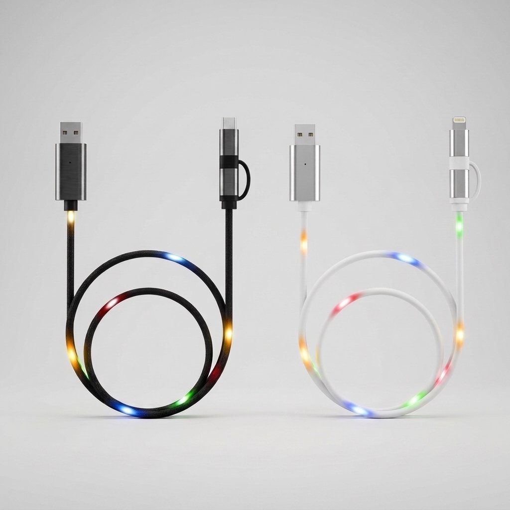 RGB Glow Charging Cable – LED Flowing Light USB Cable