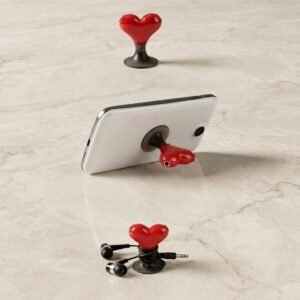 HeartGrip Suction Phone Stand & Earphone Winder