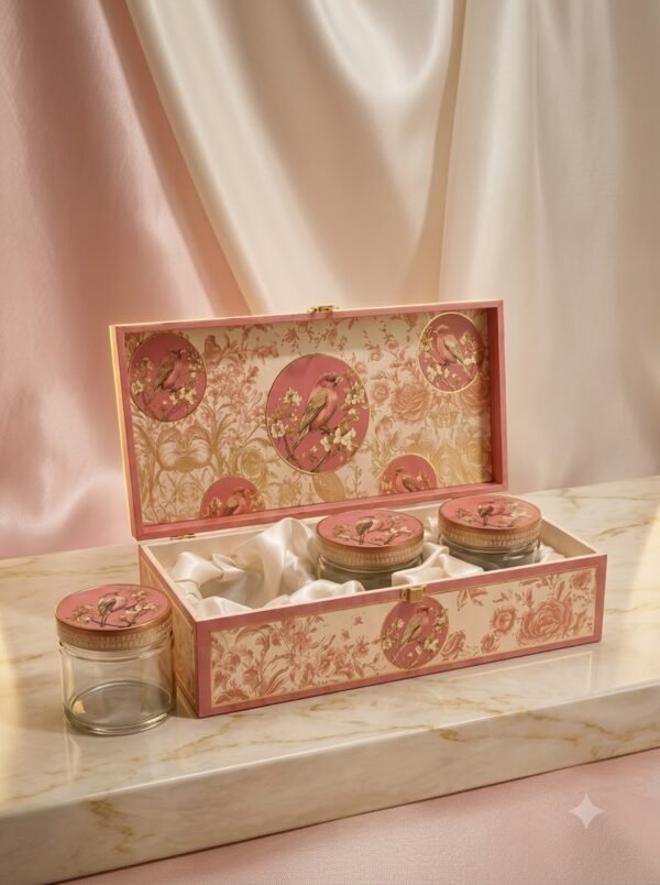 Pink Bird 3 Jar Box