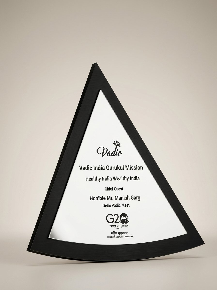 TriApex Metal-Framed Trophy – Triangular Recognition Memento