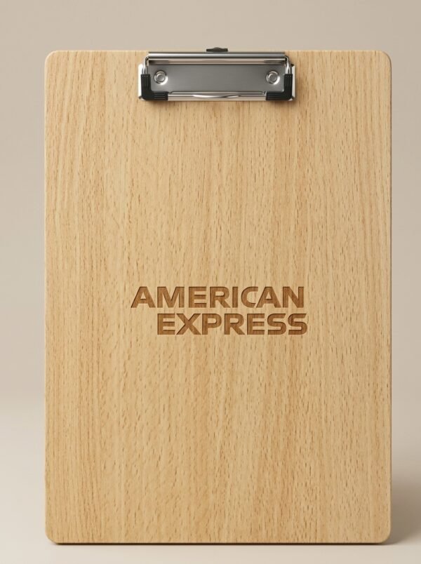 WoodMark Engraved Clipboard – Natural Wood Branded Writing Board