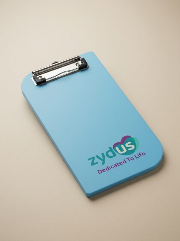 SoftEdge Compact Clipboard – Rounded Solid-Color Branded Board