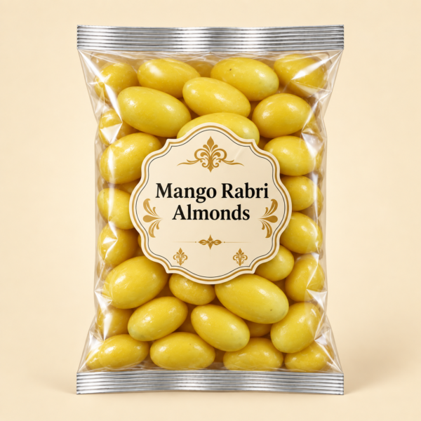 Mango Rabri Almonds – Golden Dessert Bites